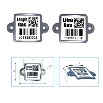 Άσπρη καταδίωξη κυλίνδρων γραμμωτών κωδίκων LPG βάσεων UID QR για κινητό APP