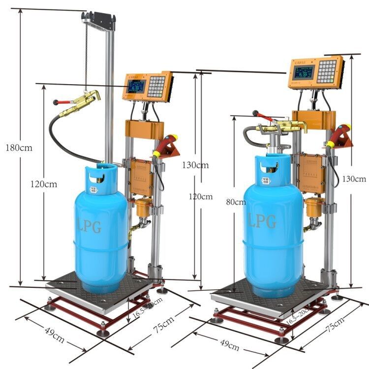 Κατηγορία 3 μηχανή πλήρωσης κυλίνδρων αερίου LPG cOem 220V 120kg