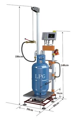 Ημι αυτόματη μηχανή πλήρωσης κυλίνδρων αερίου LPG 180kg ασύρματη