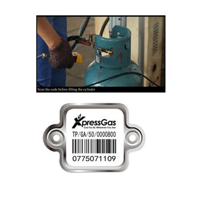 Ανθεκτικά υπαίθρια 20 έτη γραμμωτών κωδίκων κυλίνδρων LPG  που ανιχνεύουν απλά από PDA ή κινητά