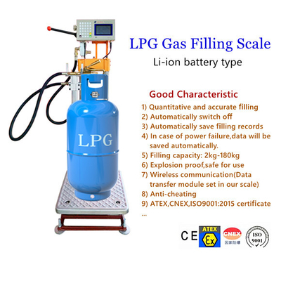 Ασύρματη γεμίζοντας κλίμακα κυλίνδρων LPG με την επαναφορτιζόμενη μπαταρία